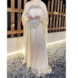 VITABAYA Organza Minimalist Set - Beige + FREE MATCHING SCARF